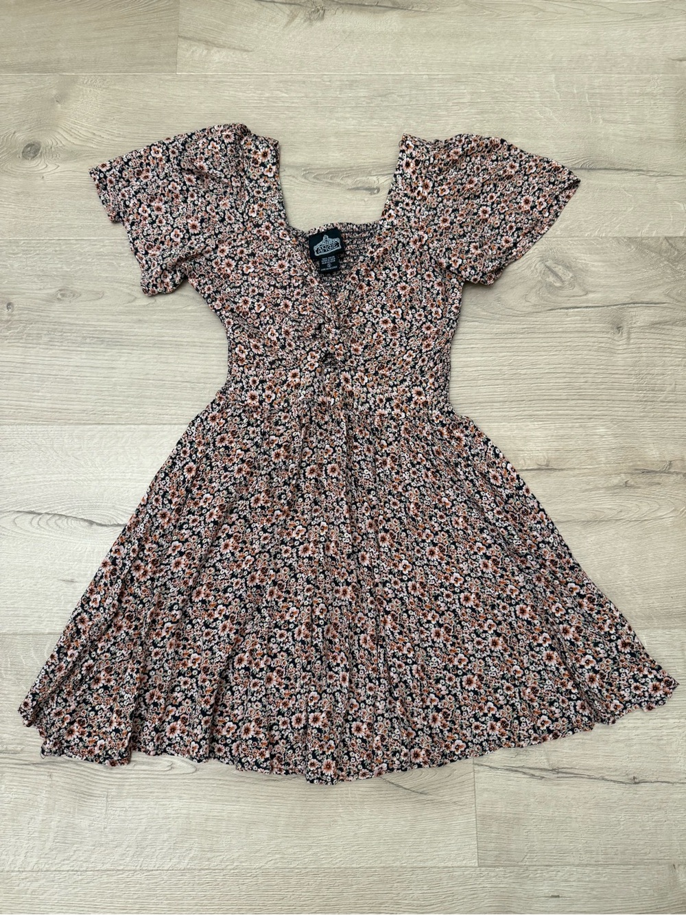 Angie Floral Rayon Dress